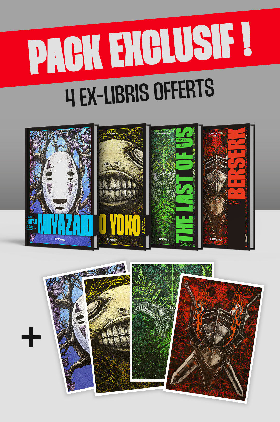 Pack 4 livres anniversaire + 4 ex-libris