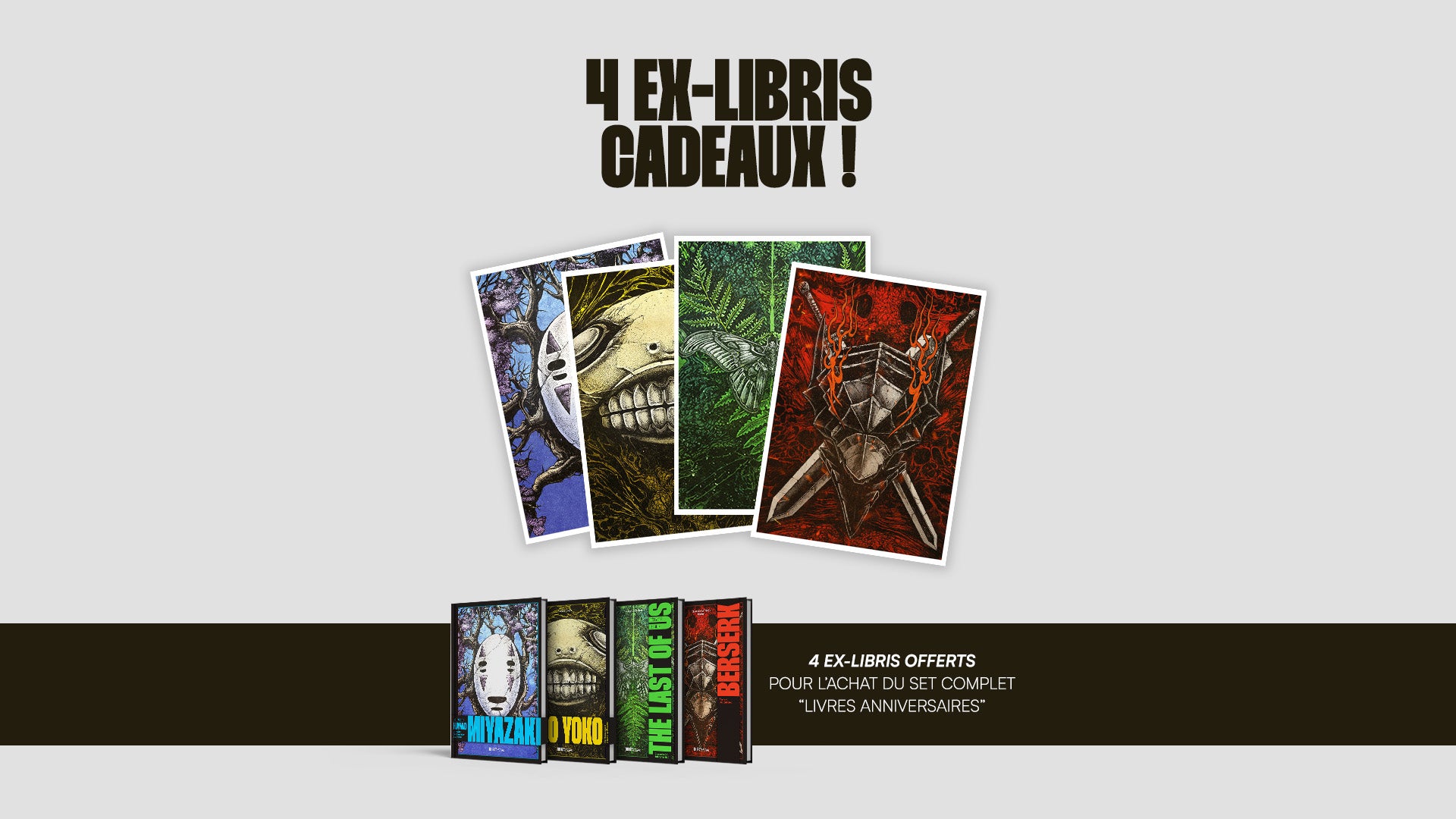 Pack 4 livres anniversaire + 4 ex-libris